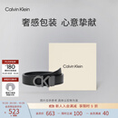 Calvin KleinJeans男真皮商务休闲ck双面字母带头牛皮革腰带皮带