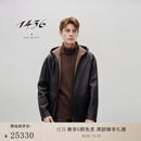 1436Leisure& Adventure 2025年秋冬新品连帽男士皮外套皮衣 黄铜棕 L
