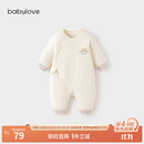 babylove【清仓】新生儿连体衣秋冬季衣服恒温薄夹棉保暖哈衣棉服 汐蓝粉 66cm