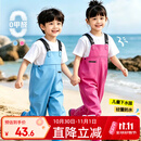 神鲨天蓝色儿童下水裤连体裤赶海衣服防水裤涉水服雨裤玩水玩沙赶海服
