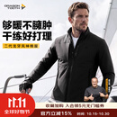 龙牙二代风神棉服外套运动户外保暖抗静电加厚棉服男休闲通勤商务 极夜黑（立领） M 175 96A 145—156斤