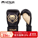 VENUM毒液竞争者拳击手套训练泰拳散打搏击拳套拳击套 黑金 12OZ