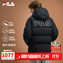 斐乐舒芙蕾羽绒服 | FILA通勤羽绒服男26冬季新款情侣防泼水外套女 正黑色-BK L 175/96A/L