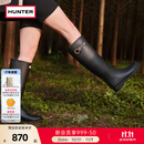 HUNTER雨靴Refined高筒靴金属孔圈防滑防水户外廋腿长筒靴女鞋 黑色/BLK 36