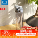 乐扣乐扣（LOCK&LOCK）人鱼线塑料运动水杯夏天便携水壶带刻度提手男女水杯子700ML灰色