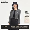 珂莱蒂尔【商场同款】年气质收腰显瘦两件套连衣裙女 黑色 M
