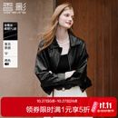 香影黑色皮衣外套女小个子2026秋季新款高级感酷飒风短款pu皮夹克 黑色 M 160/84A/95-110斤