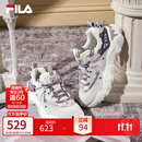 斐乐（FILA）猫爪5代|老爹鞋男女鞋26秋季复古风运动休闲厚底通勤鞋 奶白/浪漫紫-GO 37.5
