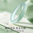 柯芙尼和田玉手镯 女款青白玉镯子SZ077-58 京东八仓/就近发货
