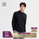 KOLON SPORT/可隆SECO长袖POLO 男子户外UPF40+吸湿速干消臭抗菌T恤 LHPT6AT835-BK 黑色 XL 180/100A