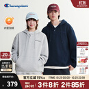 Champion冠军加绒连帽卫衣男2026秋季新款麒麟臂印花上衣女休闲 墨绒蓝 M