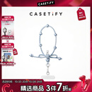 CASETIFY 【18新机搭配】蝴蝶结腕带 适用于iPhone全系列手机配件手机饰品 蝴蝶结腕带-蓝格纹
