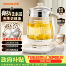 九阳（Joyoung）有钛0涂层养生壶迷你玻璃花茶壶煮茶器0胶水保温一体全自动恒温热水壶冲奶电热烧水壶1.5L 1566BQ