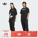 adidas双11主推 经典宽松抓绒束脚运动裤男女秋季阿迪达斯三叶草 黑色   M