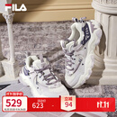 斐乐（FILA）猫爪5代|老爹鞋男女鞋26秋季复古风运动休闲厚底通勤鞋 奶白/浪漫紫-GO 37.5