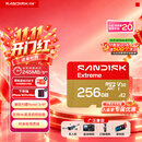 Sandisk闪迪256GB TF(MicroSD)内存卡4K极速金卡A2 V30 U3兼容大疆Pocket3/4P/Action 6运动相机/无人机存储卡