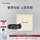 Calvin KleinJeans男真皮商务休闲ck双面字母带头牛皮革腰带皮带