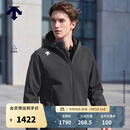 迪桑特（DESCENTE）TRAINING系列综训男士防泼水抓绒保暖梭织运动外套秋冬新品夹克 BK-黑色 L (175/96A)