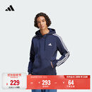 adidas休闲加绒加厚连帽卫衣套头衫单穿上衣男秋冬阿迪达斯轻运动   传奇墨水蓝   L