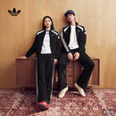 adidas休闲宽松保暖运动棉服夹克外套男女秋冬阿迪达斯三叶草   黑色(推荐女生选小一码)   L
