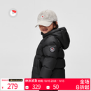 保姆鹅 儿童羽绒服宝宝短款加厚白鸭绒外套男童女童保暖防风冬[NG2637] 黑 130