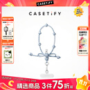 CASETIFY 【18新机搭配】蝴蝶结腕带 适用于iPhone全系列手机配件手机饰品 蝴蝶结腕带-蓝格纹