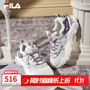 斐乐（FILA）猫爪5代|老爹鞋男女鞋26秋季复古风运动休闲厚底通勤鞋 奶白/浪漫紫-GO 37.5