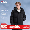 斐乐大白鹅绒|FILA官方男装冬季90绒羽绒服防水透湿商务休闲保暖外套 正黑色-BK L 175/96A/L