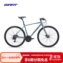 捷安特（GIANT）Escape 1成人男城市休闲通勤24速健身平把公路自行车 全消光灰蓝 700Cx430MM S建议162-172cm