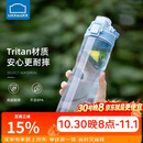 乐扣乐扣（LOCK&LOCK）人鱼线塑料运动水杯夏天便携水壶带刻度提手男女水杯子700ML蓝色