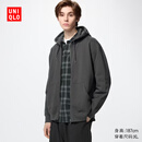 优衣库连帽拉链运动开衫/长袖男装女装/外套卫衣/运动衫486119 08 深灰色 M