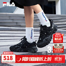 斐乐【杨幂同款】猫爪5丨FILA老爹鞋女鞋黑色鞋子休闲厚底增高运动鞋 黑-BK 37.5