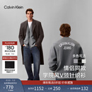 Calvin KleinJeans【学院风开衫】26早秋新款男女美式ck提花V领针织外套毛衣 P7E-英雄灰 M