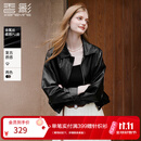 香影黑色皮衣外套女小个子2026秋季新款高级感酷飒风短款pu皮夹克 黑色 S 155/80A/85-95斤