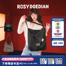 ROSYDOEDIANrdd有点东西在包里大容量托特包复古豹纹通勤商务旅行单肩包双11 黑色豹纹