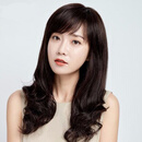 唐妮假发女长卷发大波浪披肩中老年妈妈真发全头套女自然逼真MJF 斜刘海自然黑(30%真发)