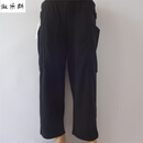 两侧挂尿袋裤子 春秋肾膀胱造口造瘘裤老人专用集接尿袋收纳失禁引流尿管病人出行装尿袋的裤 淑乐斯 黑色【外双兜】长裤 L