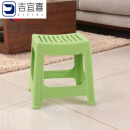 塑料凳子高凳浴室凳凳加厚条纹大胶凳家居换鞋小凳子塑料椅子 中号绿色【高32.5cm】 1个装