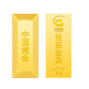 中国黄金 Au9999黄金梯形投资金条50g