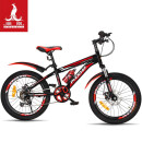 凤凰（Phoenix）儿童自行车山地车男女学生脚踏车6-8-10-12-15岁童车 霸道 黑红色 20寸