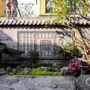 唐语砖雕 仿古砖青砖影壁墙照壁大幅浮雕3米 中式庭院外墙装饰背景墙福字 3×1.5米 百福图HC3000-5