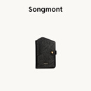 Songmont山下有松循迹系列包包配件设计师款复古植鞣皮护照夹 护照夹 烟墨黑 预售25天