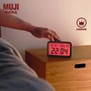 无印良品（MUJI）数字钟 中 白色 125*80*36mm 桌面时钟家用电子时钟