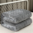 川归加厚保暖法兰绒床垫软垫子冬天珊瑚绒床褥子0.9单人学生宿舍 灰色 90*200cm