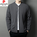 皮尔卡丹（pierre cardin）桑蚕.丝小棉袄男士内穿保暖防寒爸爸贴身手工蚕.丝棉衣内胆棉服 灰色 XL