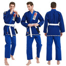 GINGPAI巴西柔术道服防磨衣男女专业训练服BJJ 轻量级GI巴柔道服成人加厚 柔术服蓝色 A4