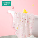 全棉时代婴儿浴巾儿童6层水洗纱布绗缝大毛巾小兔星星95*95cm1件装
