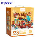 弥鹿（MiDeer）儿童拼图玩具宝宝幼儿早教进阶纸质大块拼图3-4岁 3阶-忙碌救援队六一儿童节礼物