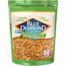 蓝钻石（blue diamond）香港代购美国BlueDiamond蓝砖石天然原粒杏仁盐焗巴旦木坚果零食 Whole Natural原味1.13kg