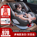ledibaby乐蒂儿童安全座椅汽车用0-4-12岁双向安装isofix硬接口宝宝婴儿童坐椅车载 小灰灰